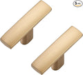 5 Pack Cabinet Handles Single Hole - Curved Cabinet Knobs Champagne Bronze Drawer Pulls for Kitchen Cupboard Solid Pulls for Dresser Drawer Arch Closet Hardware