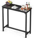 ODK 39 inch Bar Table, Bar Height Pub Table, Counter Height Bar Table, Rectangular High Top Kitchen & Dining Counter Tables with Sturdy Legs & Easy-to-Clean Top, Indoor use, Black
