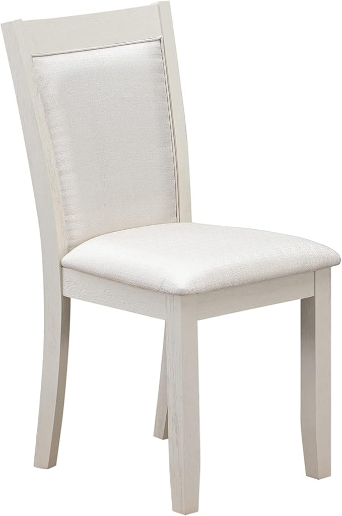 East West Furniture X027MZ001-9 9 Piece Modern Dining Table Set Includes a Rectangle Wooden Table with X-Legs and 8 Cream Linen Fabric Upholstered Chairs, 40x72 Inch, Multi-Color