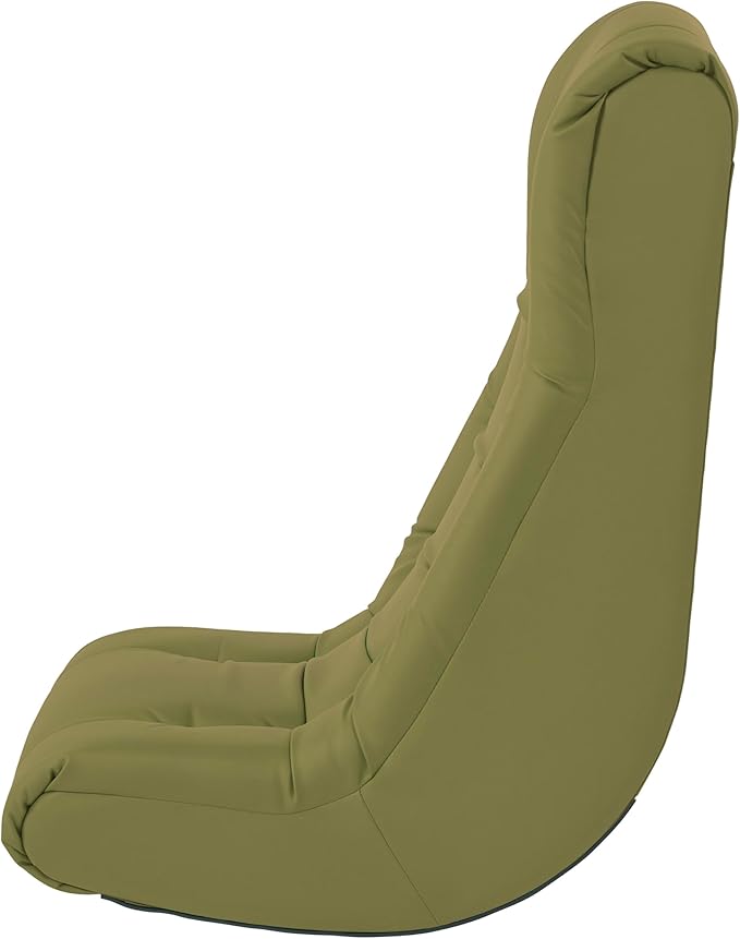 FDP Tufted Floor Rocker for Kids, Teens and Adults; Comfortable, Ergonomic Chair for Reading, Playing Video Games, or Watching TV - Fern Gray, 10488-FG