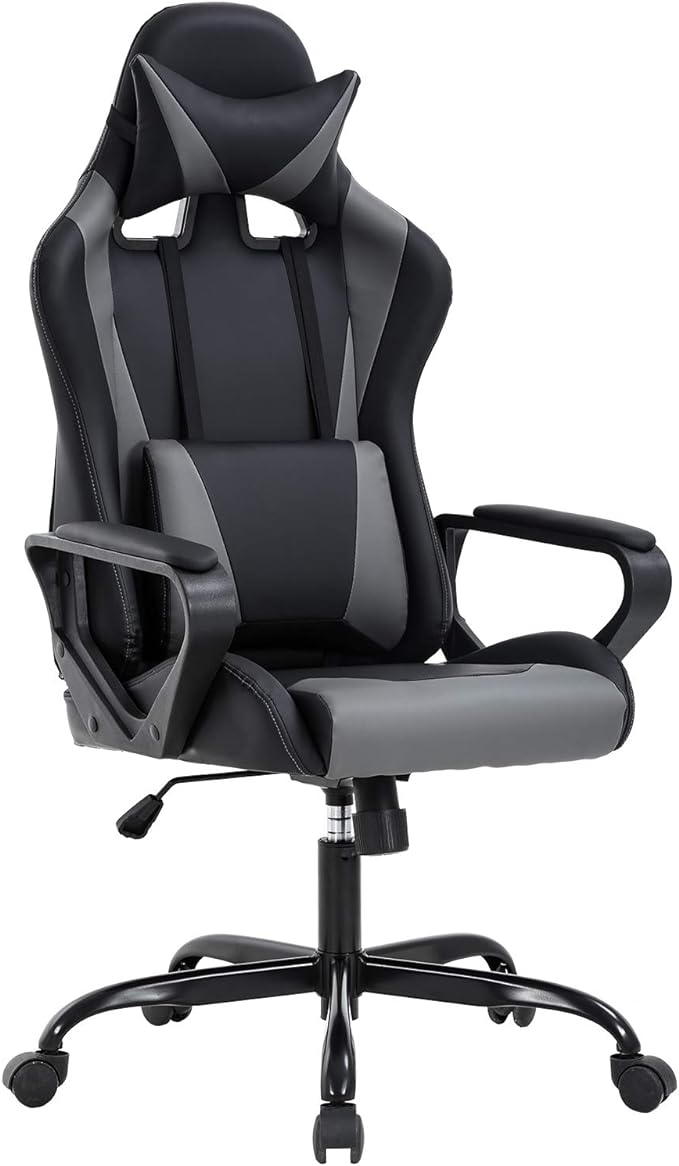 PC Gaming Chair Ergonomic Office Chair Cheap Desk Chair Executive Task Computer Chair Back Support Modern Executive Adjustable Arms Rolling Swivel Chair for Women, Men