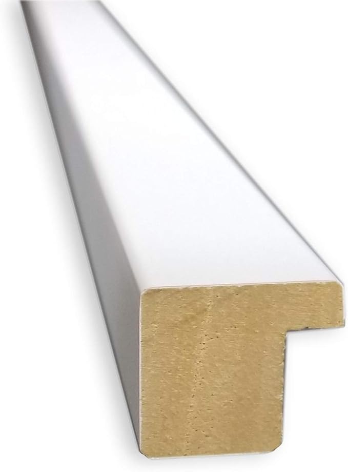 Amanti Art White Bathroom Mirror for Over Sink, 22x22 Svelte White Square Vanity Mirror, Medium Modern Contemporary Wood Frame, Hangs Horizonally and Vertically, Bathroom Wall Decor, Beveled Edge