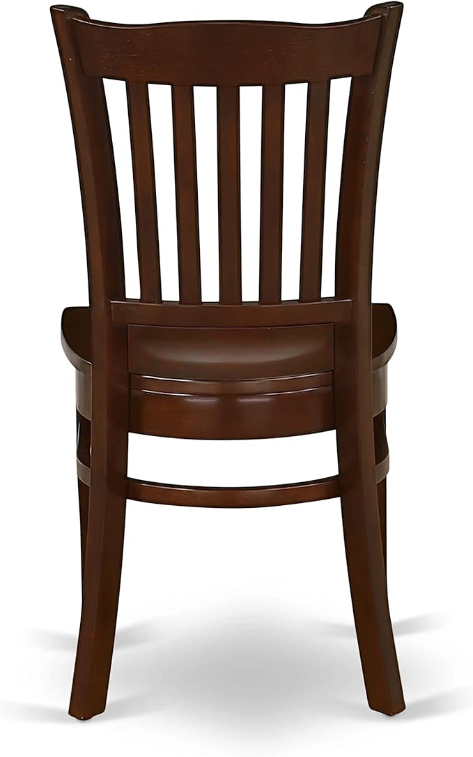 East West Furniture MZGR5-MAH-W 5 Piece Modern Dining Table Set Includes a Rectangle Wooden Table with Dropleaf and 4 Dining Room Chairs, 36x54 Inch, Mahogany
