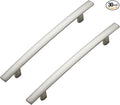 30 Pack Cabinet Handles 5" Hole Center - Curved Cabinet Pulls Brushed Nickel Drawer Pulls for Kitchen Cupboard Solid Hardware for Dresser Drawer Arch Hardware