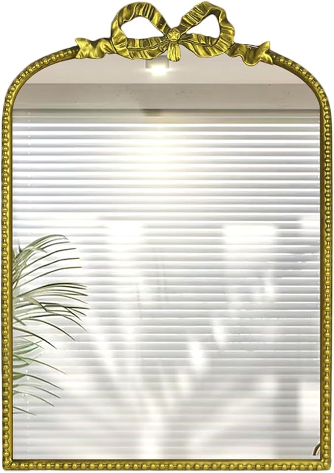 Baroque Decorative Mirror, European-Style Retro Gold Style Baroque Wall Hanging European-Style Makeup Mirror, Bathroom Mirror, Palace,Can be Used for Decoration