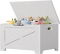 GarveeHome 23.6" Storage Chest, Wooden Storage Bench with Safety Hinge, Easy Assembly, Large Toy Chest for Entryway, Living Room, Bedroom