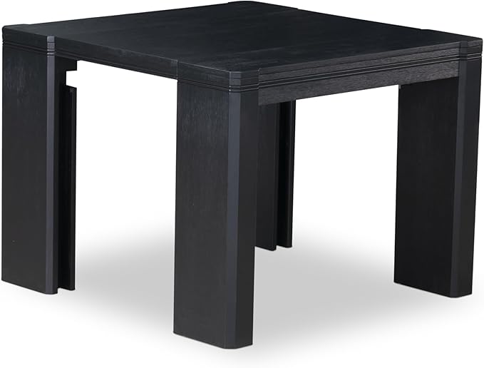 X12SI-006-48 - 13-piece Modern Dining Room Table Set a Rectangular Kitchen Table and 12 coffee Linen Fabric Dining Chair, 39x120 Inch, Wire Brushed Black