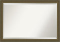 Amanti Art Bronze Bathroom Mirror for Over Sink, 28x40 Blaine Light Bronze Narrow Rectangle Vanity Mirror, Large Modern Contemporary Frame, Hangs Horizonally and Vertically, Bathroom Wall Decor