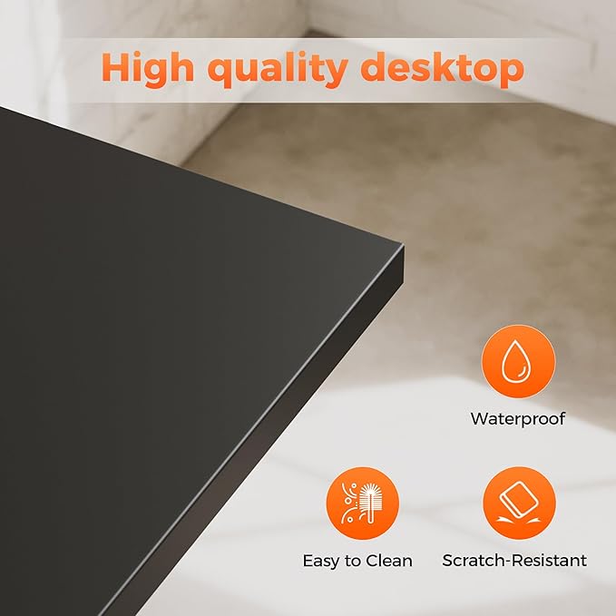 Rolling Computer Desk with Wheels, Gaming Desk for Small Spaces, Modern Simple Style Table for Home Office, Study Writing Table (Caster, Black, 40 inch)