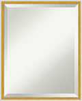 Amanti Art White Bathroom Mirror for Over Sink, 21x17 Paige White Gold Rectangle Vanity Mirror, Small Modern Contemporary Wood Frame, Hangs Horizonally and Vertically, Bathroom Wall Decor, Beveled
