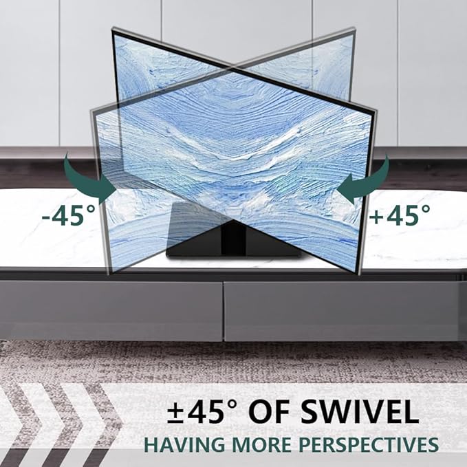 Universal TV Stand for 13"–43" TVs Swivel 4 Level Height Adjustable Table Top TV Mount Stand Holds up to 77lbs