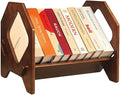 Desktop Bookshelf, Stackable Book Organizer with Handle, storage rack for CD/Magazine/File Folder, Portable Small bookshelf for Study, Living room, Kid's room, No Nails, Medium Size