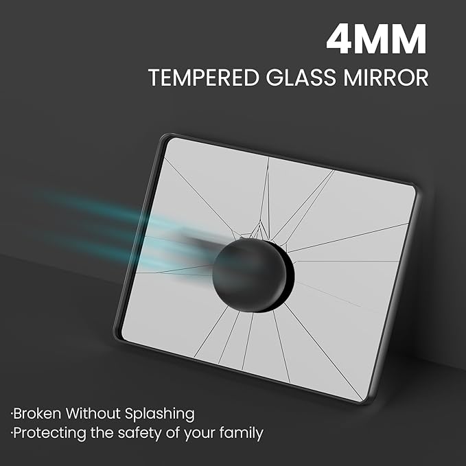 Bronze Bathroom Mirror 60x30 Inch, Brushed Bronze Metal Frame Mirror for Wall, Rounded Rectangle Bathroom Vanity Mirror with Tempered Glass, Anti-Rust, Horizontal/Vertical