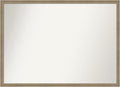 Amanti Art Grey Bathroom Mirror for Over Sink, 29x40 Florence Grey Rectangle Vanity Mirror, X-Large Casual Frame, Hangs Horizonally and Vertically, Bathroom Wall Decor, Non-Beveled Edge from WI, USA