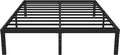 King Bed Frame No Box Spring Needed, 14 Inch Heavy Duty King Platform Bed Frame, 1200lbs Steel Slats Support, Easy Assembly, Black