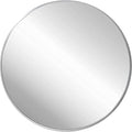 FrameWorks 20" Deluxe Contemporary Silver Circular Aluminum Mirror