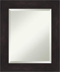 Amanti Art Brown Bathroom Mirror for Over Sink, 26x22 Furniture Espresso Rectangle Vanity Mirror, Small Casual Frame, Hangs Horizonally and Vertically, Bathroom Wall Decor, Beveled Edge from WI, USA