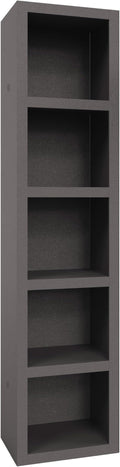 Oakland Living Dark Grey 91-in Tall Wooden Bookcase Shelf
