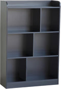 Book Shelf with Back Panel Stability 6 Cube Bookcase Multifunctional Cube Storage Organizer for Bedroom Living Room Office Closet School in Black with 31.49''W