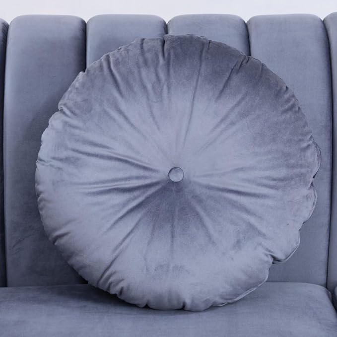 Accent Chair, Single Couch Chair with Style Button Tufted, Scroll Arms and Nailhead for Living Room, Office, Apartment, Grey