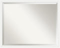 Amanti Art White Bathroom Mirror for Over Sink, 24x30 Bethany White Rectangle Vanity Mirror, Large Traditional Wood Frame, Hangs Horizonally and Vertically, Bathroom Wall Decor, Beveled Edge