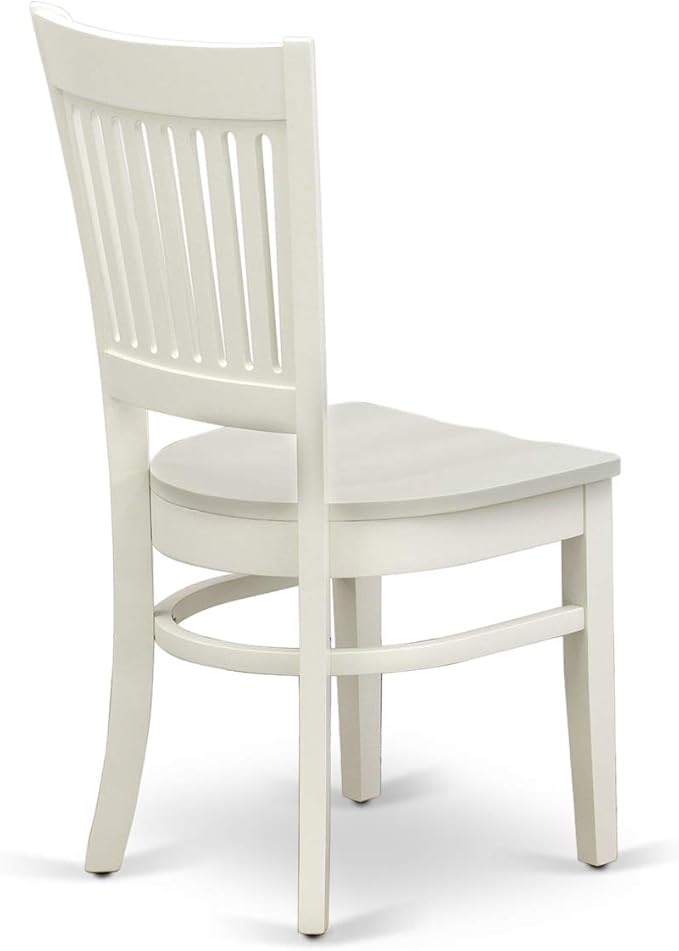 East West Furniture NDVA3-LWH-W 3 Piece Modern Dining Table Set Contains a Rectangle Wooden Table with Dropleaf and 2 Dining Chairs, 30x48 Inch, Linen White