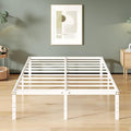 16 Inch White King Bed Frame Heavy Duty Metal Platform King Size Bed Frames with High Storage, Eassy Assembly 3,500 lbs Heavy Duty Bedframes