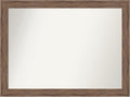 Amanti Art Brown Bathroom Mirror for Over Sink, 32x43 Pia Medium Brown Rectangle Vanity Mirror, X-Large Casual Frame, Hangs Horizonally and Vertically, Bathroom Wall Decor, Non-Beveled Edge