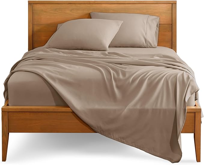 Bare Home Twin Sheet Set - 1800 Ultra-Soft Microfiber Twin Bed Sheets - Double Brushed - Deep Pockets - Easy Fit - Extra Soft - 3 Piece Set - Bedding Sheets & Pillowcases (Twin, Pebble)