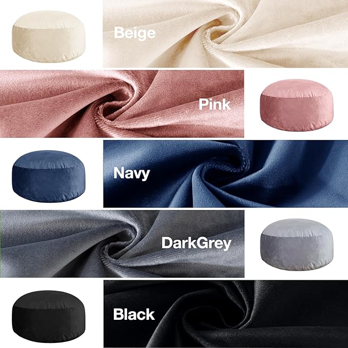 5 Ft Bean Bag Chairs for Adults with Memory Foam Filling, Comfy Bean Bag Sofa with Filler Included, Soft Dutch Velvet Fabric Beanbags,5 Foot, Navy