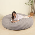 Memory Foam Bean Bag Chair, Bean Bag Bed with Fluffy Removable Cover, for Living Room Bedroom, 6FT Grey