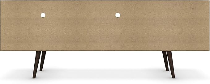 Manhattan Comfort Liberty Mid Century Modern TV Stand for Televisions up to 65 Inches, Bedroom and Living Room Entertainment Center with Storage, Shelves, and Cabinet, 71" Wide, White/Aqua