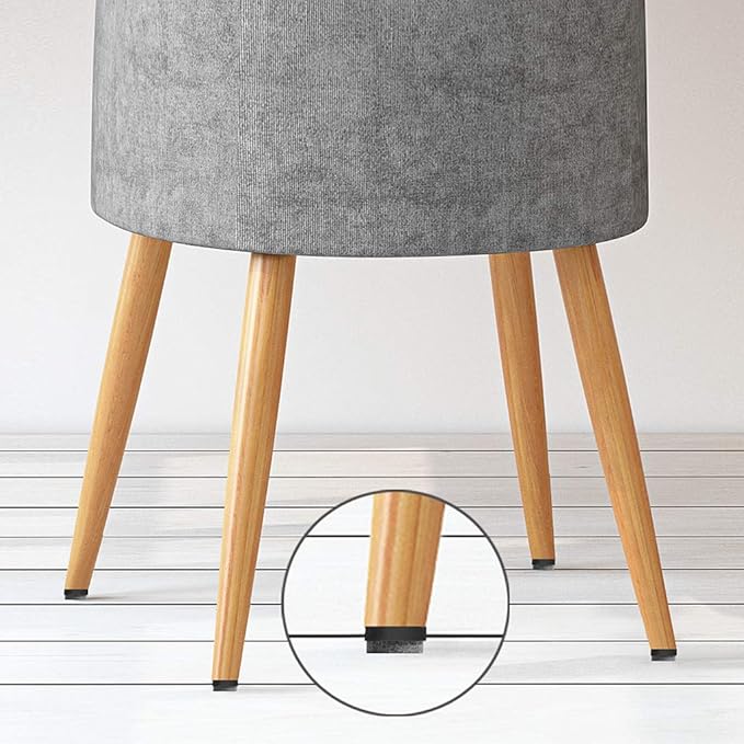 ALIMITOPIA 40pcs Screw-on Furniture Felt Pad Chair Glide Slider Hardwood Floor Protector for Wooden Leg Feet of Chair Table Furniture(Φ20mm or 0.8";Black)