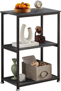 VECELO Tall End Side Table,30" Height Nightstand with 3-Tier Storage Shelf for Living Room Bedroom Office Hallway Study