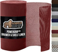 GORILLA GRIP powerGRIP Drawer Shelf and Cabinet Liner, Thick Strong Hold, Non-Adhesive Liners Protect Kitchen Cabinets and Cupboard, Bathroom Drawers, Easy Install, Breathable Mat, 20" x30', Red