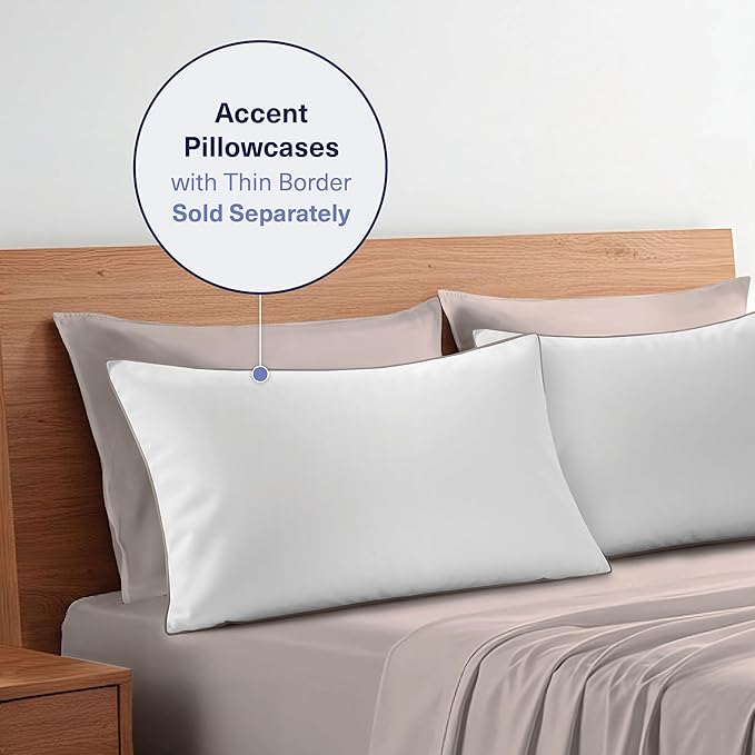 Kickoff Viscose Bamboo Sheets Twin Size 3-pc 100% Organic Bamboo Viscose Bed Cooling Sheets Twin Size Set Cool Bedding for hot Sleepers Sheet, Flat, Fitted, Pillowcase (Grey Mist, T)