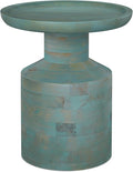 SIMPLIHOME Haynes 16-inch Wide Solid Mango End Table in Teal Wash, Handcrafted Boho-Style Accent Table for Living, Bedroom, or Home Office, Assembled