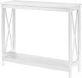Convenience Concepts Oxford Console Table 39.5" - Sofa Table with Storage Shelf, Transitional Entryway Hall Table for Living Room and Bedroom, Display Foyer Table, White