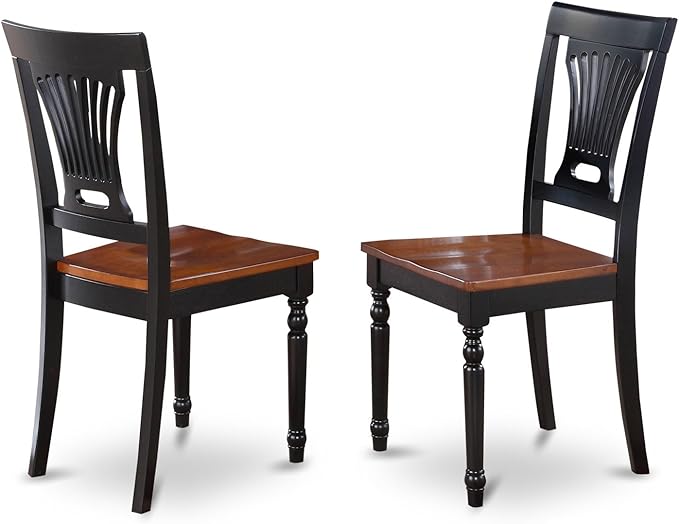 East West Furniture DOPL9-BCH-W 9 Piece Dining Room Table Set Includes a Rectangle Wooden Table with Butterfly Leaf and 8 Kitchen Dining Chairs, 42x78 Inch, Black & Cherry