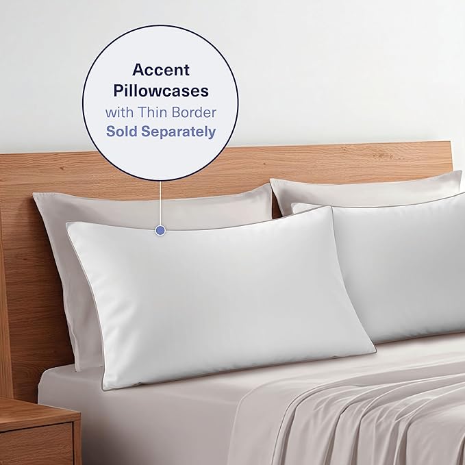 Kickoff Viscose Bamboo Sheets King Size 4-pc 100% Organic Bamboo Viscose Bed Cooling Sheets King Size Set Cool Bedding for hot Sleepers Sheet, Flat, Fitted, Pillowcases (Dove Grey,K)