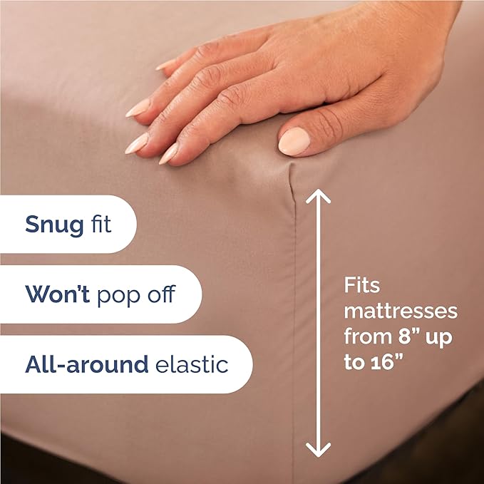 Twin XL Size 3 Piece Sheet Set - Comfy Breathable & Cooling Bed Sheets Set - Hotel Luxury Bedding for Women, Men, Kids, Teens, Boys & Girls - Deep Pockets, Ultra-Soft, Wrinkle Free - Oeko-Tex - Mauve
