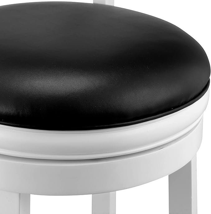 Ball & Cast Swivel Counter Height Barstool 24 Inch Seat Height White Set of 1