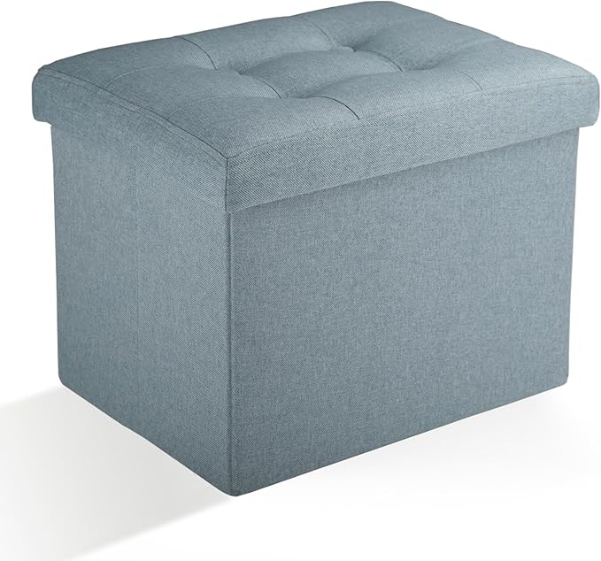 Ottoman Storage Ottoman Foot Rest Stool Foldable Bench with Storage Student Dormitory Bedroom and Entryway 17 X 13 X 13