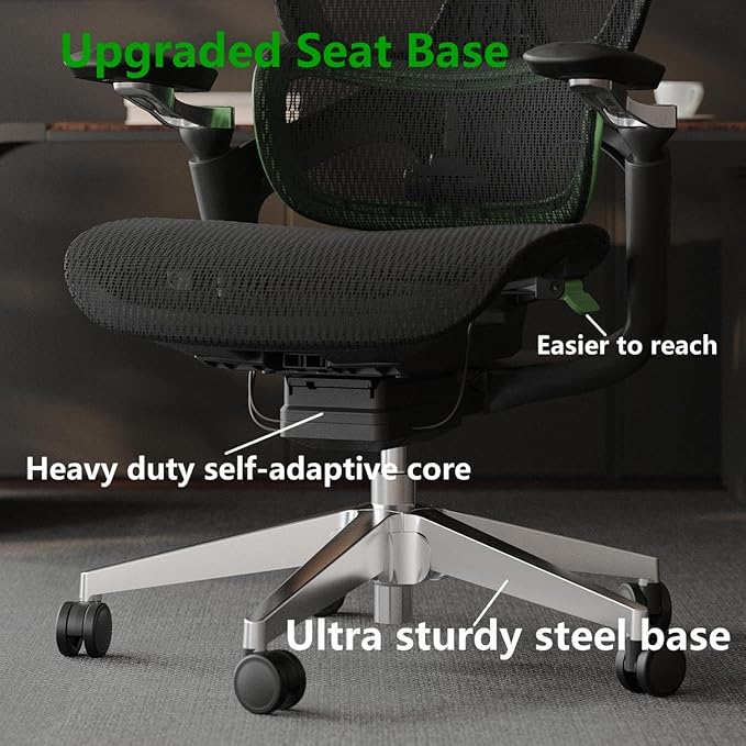 Ergonomic Office Chair, Mesh Home Office Desk Chair with Adjustable Lumbar Support, Big and Tall Gaming Chair with 4D Headrest, 5D Armrest,90-130°Tilt, BIFMA Certified, Model Zen (Purple)