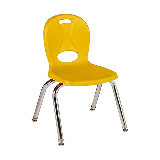 Learniture LNT-110-CSW-AS Structure Series Preschool Chairs, Red, green, Yellow, Blue (Pack of 4)