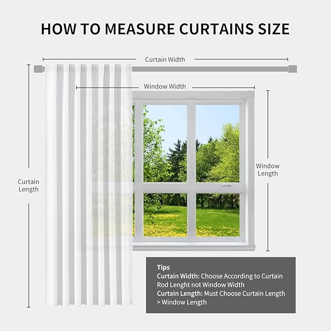 Joydeco Natural Linen Curtains 96 inch Length 2 Panels Set Burg 100% Blackout Patio Door Curtain Room Darkening Sliding Door Curtains Thermal Insulated Back tab Rod Pocket(105x96 inch, Light Beige)