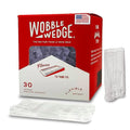 WOBBLE WEDGES Flexible Plastic Shims - Leveling Shims for Home Improvement, Furniture Levelers, Table, and Toilet for Leveling - Made in USA Plastic Wedges Shim for Appliances (Clear, 30-Pack)