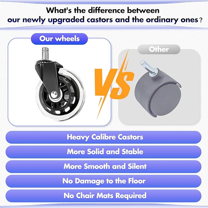Executive Office Chair-Ergonomic Computer Desk Chair, High Back Leather Chair Swivel Home Office Chair with Upgraded Casters-Black, Set of 2