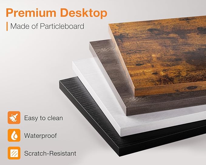 Coleshome 71 Inch Computer Desk, Modern Simple Style Desk for Home Office, Study Student Writing Desk, Vintage and Black