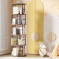 5 Tier Rotating Bookshelf, 360 Display Round Spinning Bookshelf Tower for Kids Room, Corner Shelf for Living Room, Office, Bedroom, Black